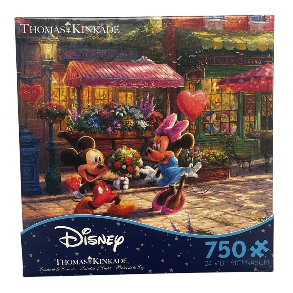 Disney Thomas Kinkade Mickey and‎ Minnie 750 Piece Puzzle NEW